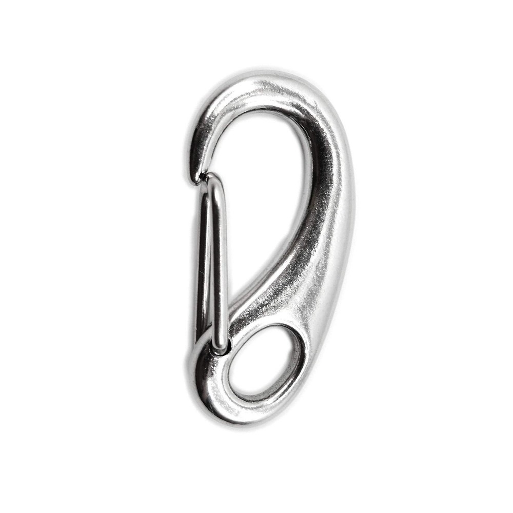 MARINE CITY 2-1/2″ Egg Shaped Snap Hook 316 Stainless Steel for Key chain