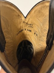 Tony Lama 1150 Men’s US 8 Western Cowboy Boots Brown Vamp Black Shaft