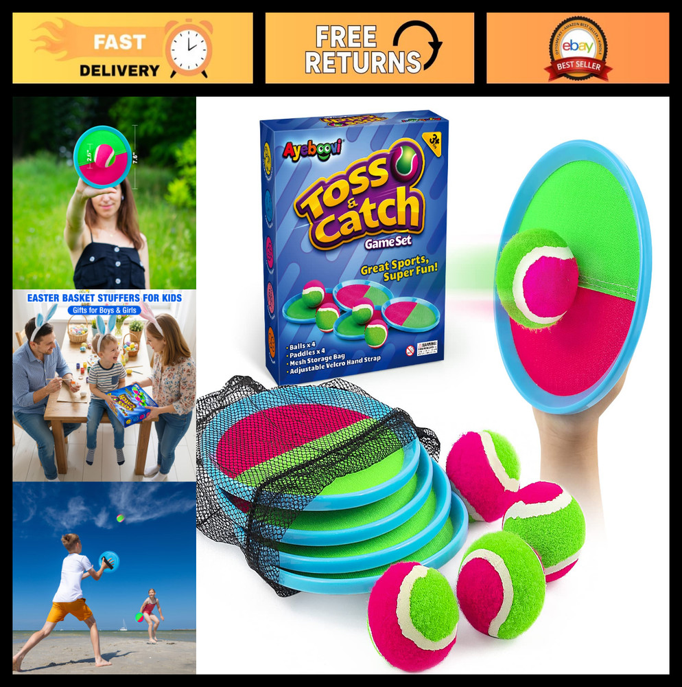 Toss and Catch Ball Game – Outdoor Yard Toy for Kids 3-10 Years – Beach Fun