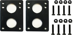 Lightweight Black Riser Pads for Longboards – 12mm with Installation Screws
