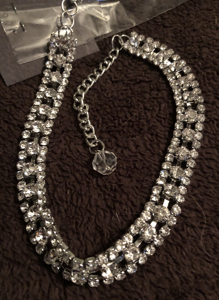 New Boot Chain Bracelet Rhinestone 3 Row Crystals – Adjustable