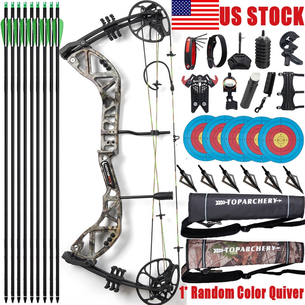 Archery 30-70lbs Compound Bow Set Adjustable 310 FPS Hunting Bow Target Shooting