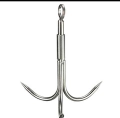 Grappling Hook Grapnel Hook, 3-Claw Stainless Steel Tree Assorted Colors