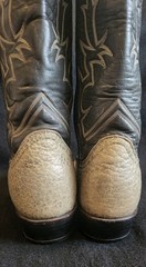 Rare Vintage Tony Lama Grey Bullhide Buckaroo Cowboy Boots-M 8 AA / W 9.5 Narrow