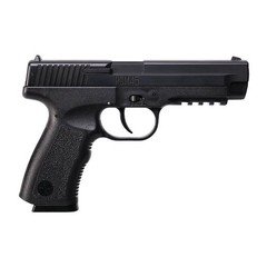 Crosman PSM45 Spring-Powered Single Shot BB Air Pistol, Polymer Frame, Black