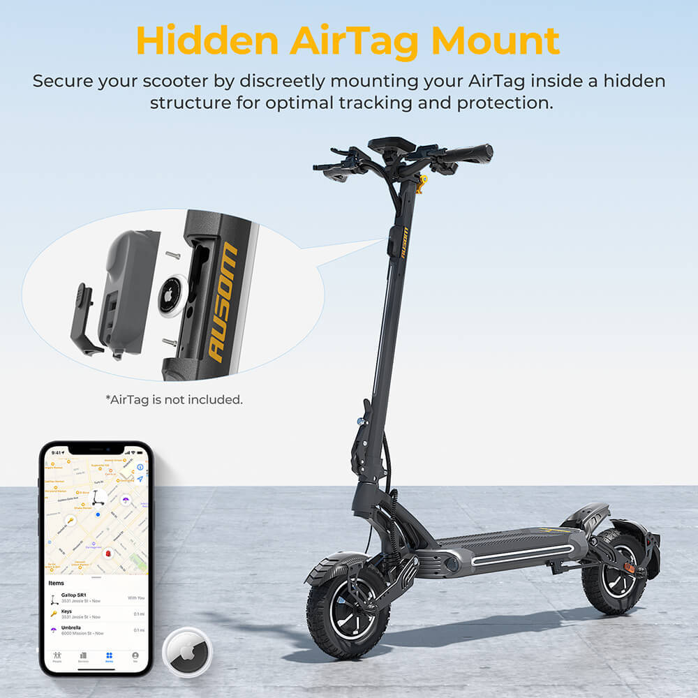 Ausom Electric Scooter 2*1000W Motor,95km Range,Front/Rear Hydraulic Disc Brakes