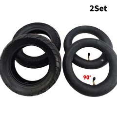2X 80/65-6 Tire 10×2.50 Tube 90° for Kugoo M4 Quick 3 Zero 10X Electric Scooter