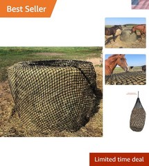 Knotless Heavy-Duty 4-5mm Thick Slow Feed Hay Net 4×5 for Healthier Horses