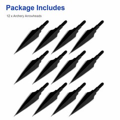12Pcs Archery Arrowheads Broadheads 150gr Screw Points Bow Crossbow for Hunting