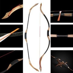 30-50lbs Traditional Archery Recurve Bow Hunting Mongolian Horse Bow&Arrow Set