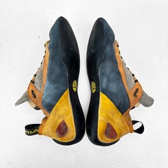 La Sportiva Finale Rock Climbing Shoes Mens 12 Grey Orange Lace Up