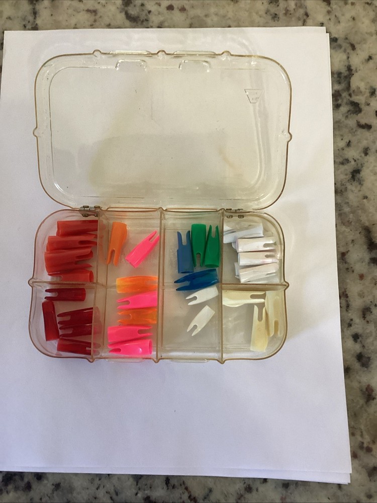 37 TRADITIONAL ARCHERY STYLE ARROW NOCKS 5/16 “ AND 11/32” Mixed Colors. Must C