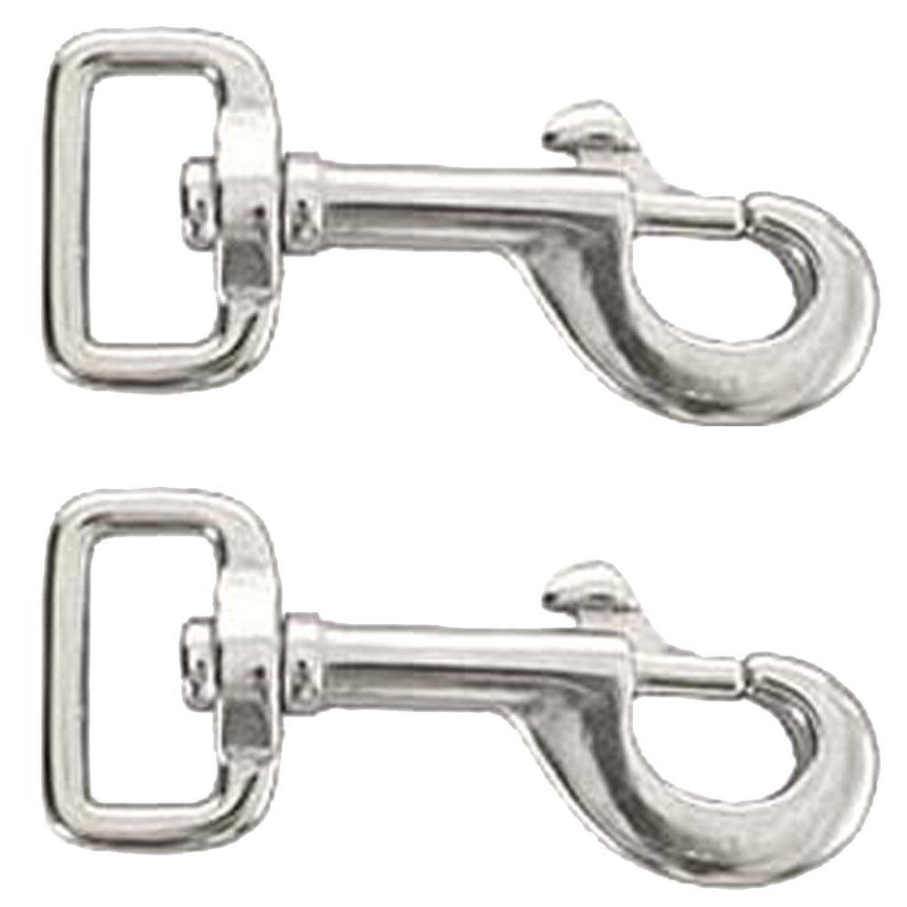 HIlason 1 Inch X 3 1/4 Die Cast Bolt Snap Nickel Plated Set Of 2