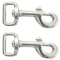 HIlason 1 Inch X 3 1/4 Die Cast Bolt Snap Nickel Plated Set Of 2