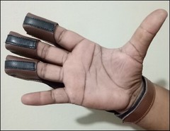 TRADITIONAL ARCHERY SHOOTING LEATHER GLOVE TOP QUALITY GLOVE 100% REAL LEATHER