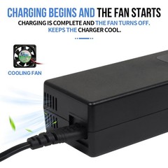 YZPOWER 58.8V 2A Battery Charger for 52V 15Ah Lithium-Ion Battery Packs Featu…