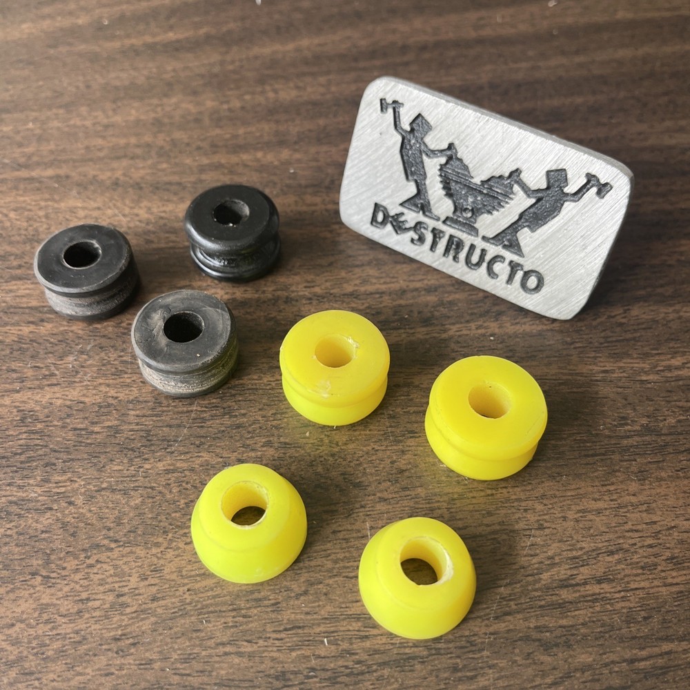 Vintage 80’s DESTRUCTO Skateboard Trucks Plaque SCHMITT STIX Prototype Bushings