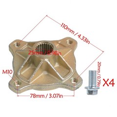Pair 4 Stud 110mm Wheel Hub Front Rear Rim Hub Assembly for 50cc-125cc Buggy ATV
