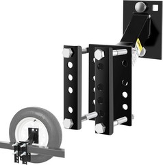 70214 Powder Coat Black Trailer Spare Tire Carrier For 10 inch and 12 inch Utili