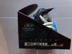 NEW V-Force Grill Paintball Mask PVS White on Blue