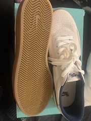Nike SB Heritage Vulc Summit White Navy Skateboarding Shoes US Size 9.5 men