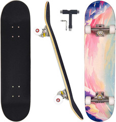 Skateboards for Beginners Adults Youths Teens Kids Girls Boys 31 Inch Pro Comple