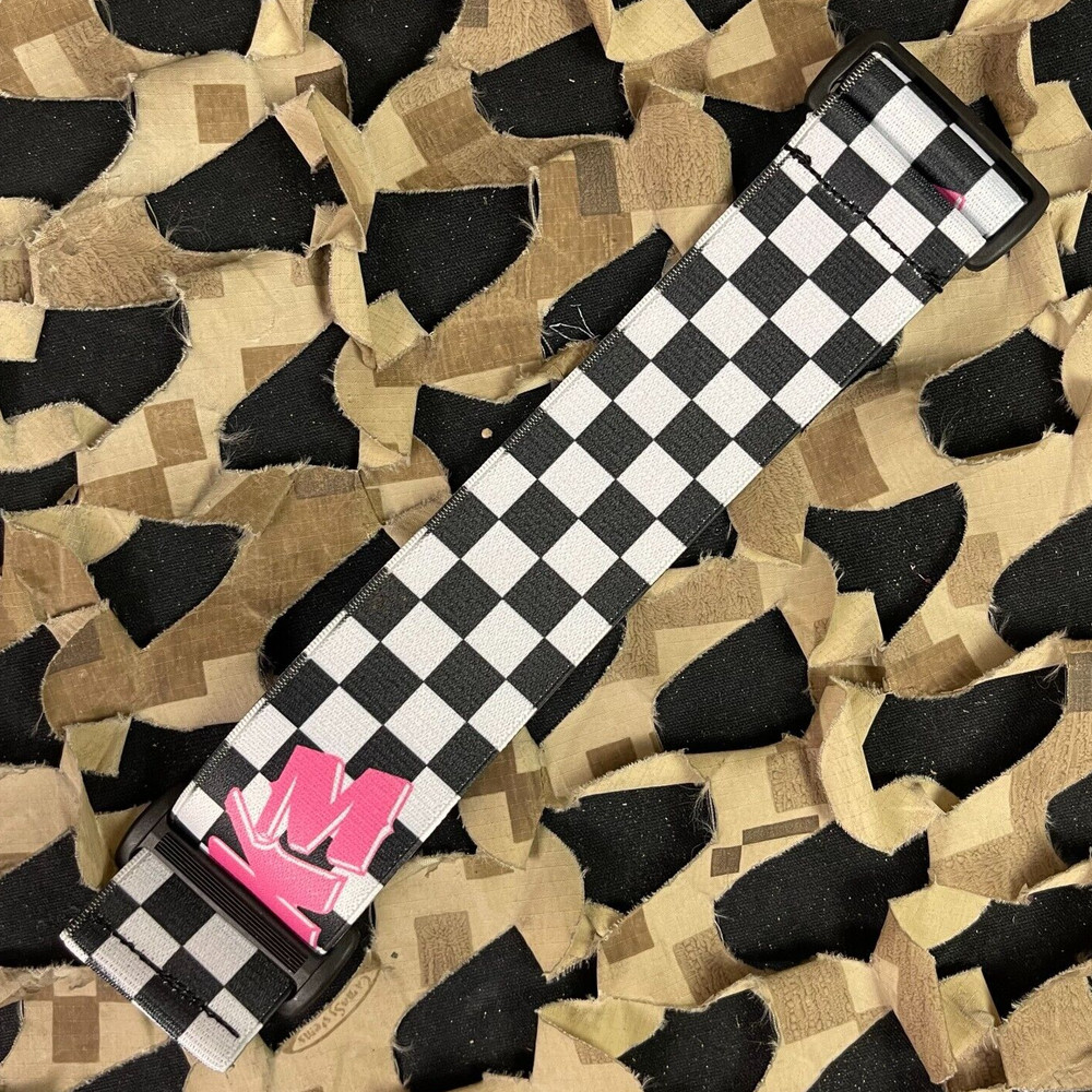 NEW KM Paintball Universal JT Goggle Strap – Checkered Black/White