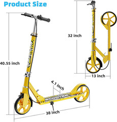 Scooters for Kids 8-12, Teens & Adults – Load 240 LBS, 8-Inch Wheels, Kick Scoot