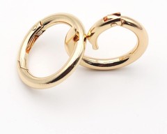 Elegant Gold Spring O Rings Carabiners – 20pcs, Anti-Rust and Durable Design