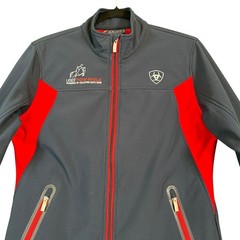 Ariat Jacket Team EQ Softshell USEF Pony Finals Navy Red L Equestrian Zip