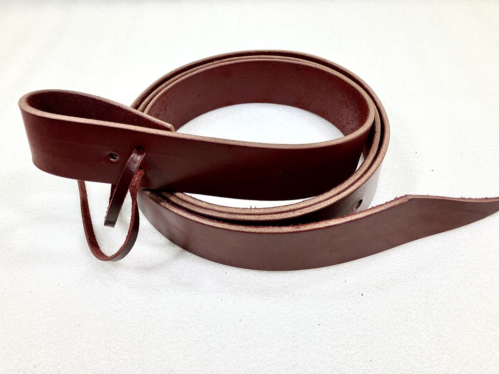 Tie Strap – 1 3/4″ x 7′ – Latigo Leather with holes (F579)