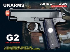 UKARMS Compact Metal Spring 1911 Airsoft Pistol 240 FPS pocket size G2