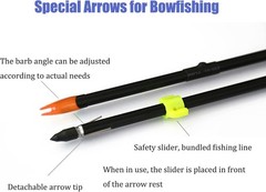 Bow Fishing Reel with Bowfishing Arrows Set Archery Bow Fishing Reel Kit Bowfish