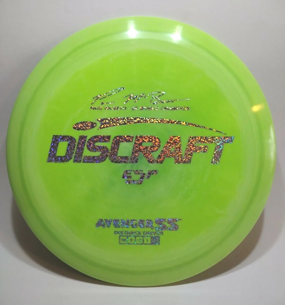 💥Discraft Avenger SS ESP McBeth 5x Bright Green & Glamour Glitter Flipfoil