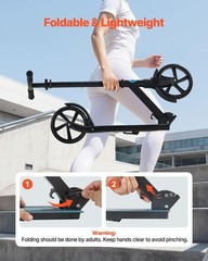 VEVOR Kick Scooter for Kids, Teens & Adults, 2-Wheel Adjustable Height Foldin…