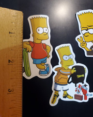The Simpsons Bart Simpson Sticker Vinyl Decal Cartoon Lot 5 Stickers 2.5″ x 1.5″