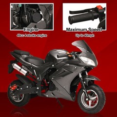 49cc 4-Stroke Pocket Rocket Motorcycle, Mini Motorcycle, Gas Pocket Motorbike