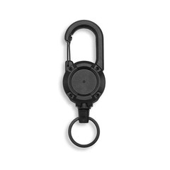 Retractable Carabiner Keychain 5pcs Heavy Duty Steel Wire Reel Key Ring Clip