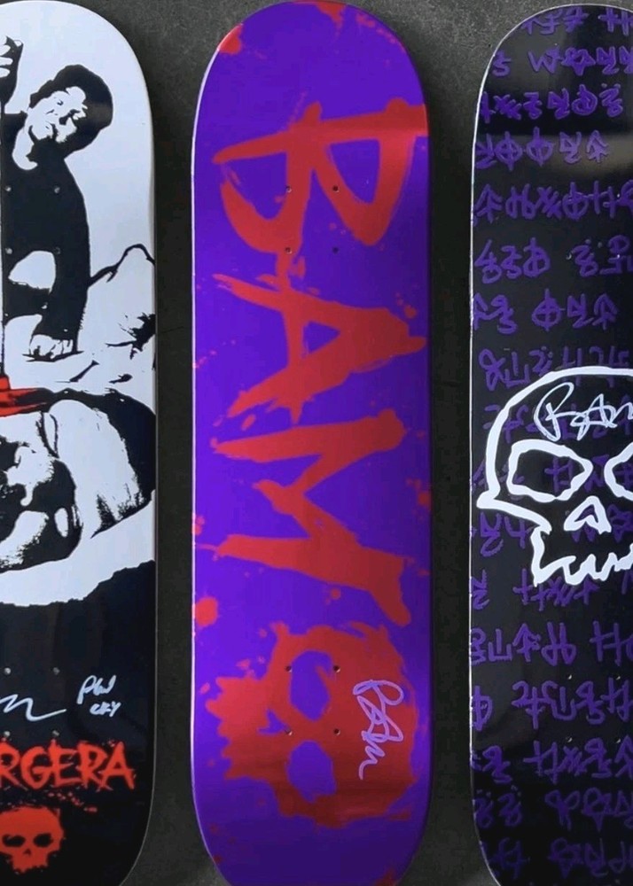Zero x Bam Margera Purple Blood Skateboard Deck 1ST RUN + WALL MOUNT Viva La Bam
