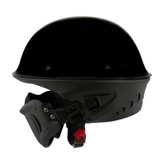 Milwaukee Helmets Mph9831Dot Rascal 3/4 Open Face Gloss Black 2 In 1 Motorcycle