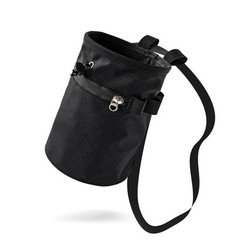 Black Oxford Cloth Chalk Bag for Rock Climbing, Waterproof & Leak-Proof Stora…