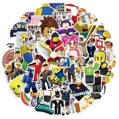 Mix 10/50 PCs Roblox Game Luggage Notebook Laptop Car Sticker – No Duplicate