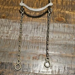 RENALDE 5 Inch Mouth Cricket Roller Horse Bit With Slobber Chains