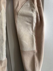 Equi Star Unisex Kids Tan Knee Patch Jodhpurs Riding Breeches Pants Size 10 EUC