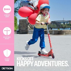 Fun & Portable Light-Up Kids Kick Scooter with Adjustable Handlebar, Ages 5+