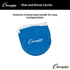 Champion Sports Blue Shot Discus Carrier Bag Heavy Duty Vinyl Handle