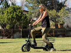 Gyroor C1S Electric Scooter w/ Seat & Carry Basket 21Miles Range For Pet Dog Cat