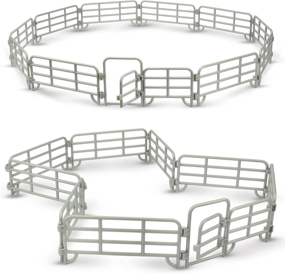 Kids Corral Fence Pasture Panel Gates Horse Farm Pretend Play Toy Gift