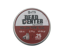 JTS Slug HP 130 Count DEAD CENTER Hollow Point 6.35mm .25 Caliber Airgun Pellets