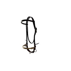 Horse Jaquima FARO Leather Double Rawhide Bosal Bitless Training Trail Bridle